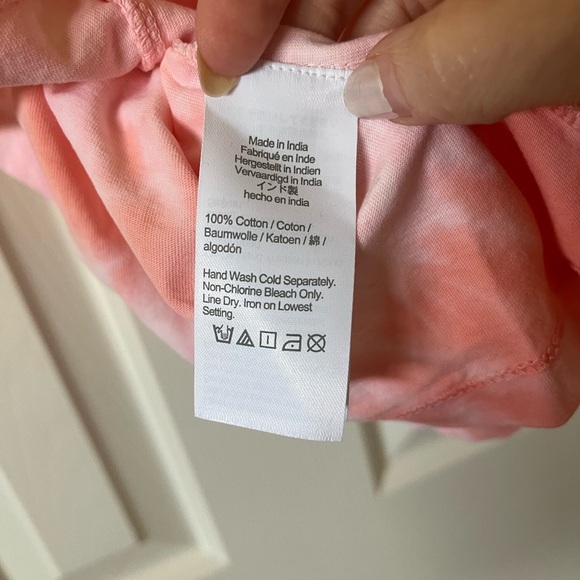 J Crew Crewcuts Pink and Orange Tie-Dye T-shirt Dress, size 8, NWT - Picture 5 of 8